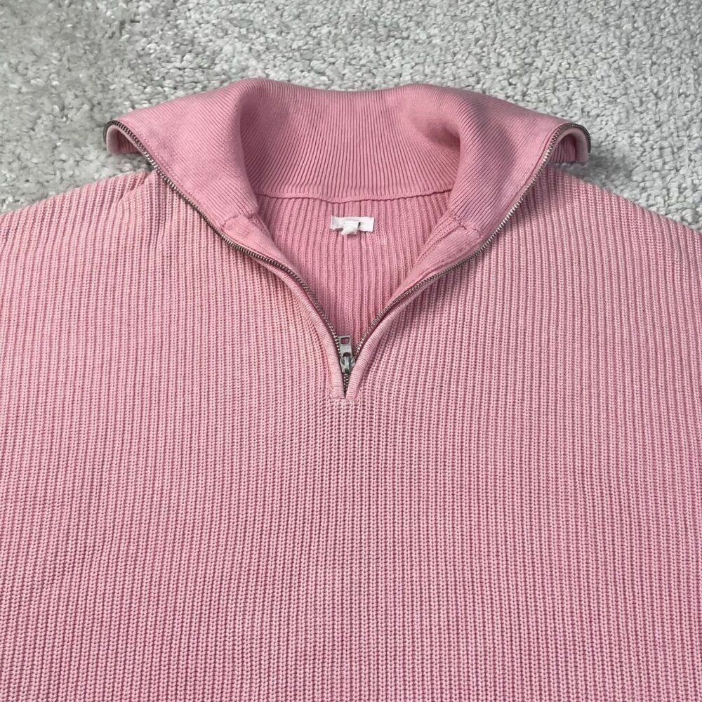 AERIE Beyond Quarter Zip Sweater Pink - Picture 7 of 9